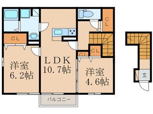 ブリーズメゾンA棟の物件間取画像